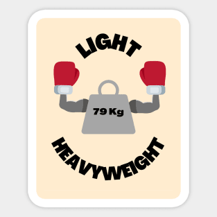 Light Heavyweight Boxer Sticker